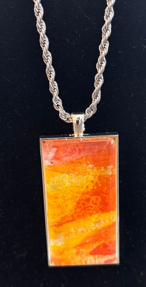 Necklace Orange/Yellow Watercolor