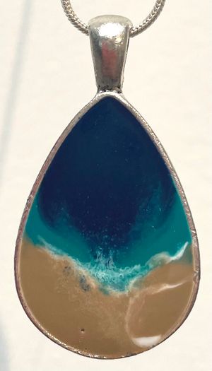 Flowing Tide Resin Pendant