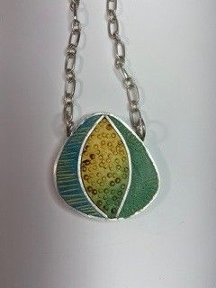 Green Textured Necklace