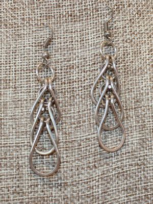Silver Cascading Tears Earrings