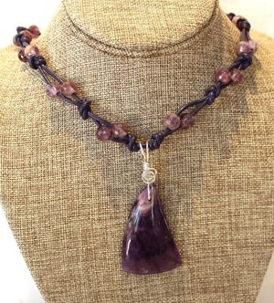 Faceted Amethyst bead necklace