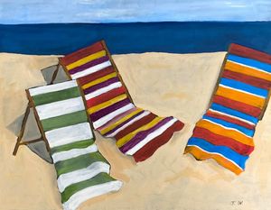 Striped Beach Chairs