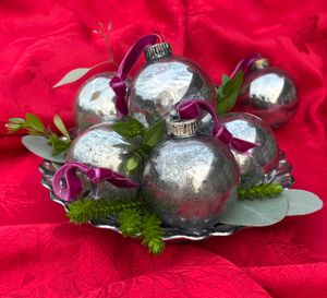 December 6: Mercury Glass Holiday Centerpiece
