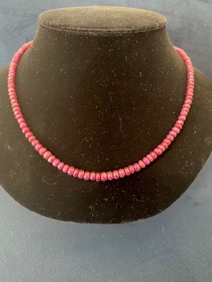 Ruby Beaded Necklace