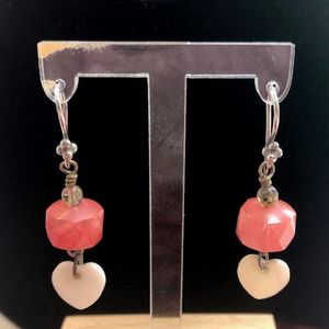 Strawberry Quartz and Mother of Pearl Earrings