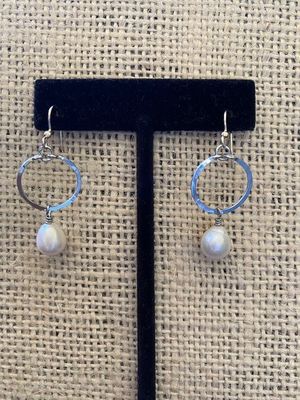 Silver Circle Earrings