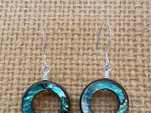Abalone Circle Earrings