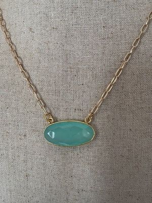 Gold Plated Gemstone Necklace