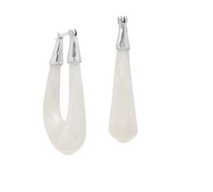 Dream Traveler Puffy Hoops- Pearl Resin