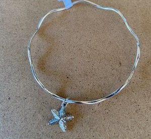 Sterling Silver Starfish Bangle