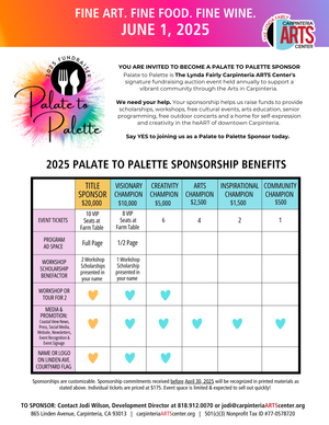 2025 Palate to Palette Sponsorship