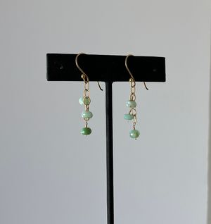 Gold Fill with Blue Opal Earrings
