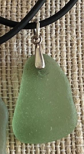 Blue-Green Beach Glass Necklace