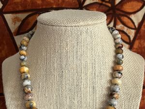 Lace Agate Necklace Gold Fill