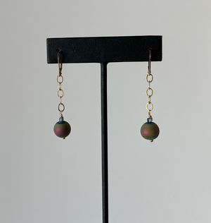 Gold Fill Druzy Earrings