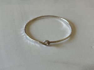 Medium - Large Fine Silver Latch Bangle