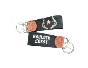 Boulder Crest Handstitched Embroidered Key Fob