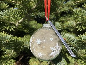 Fur Glass Ball Ornament