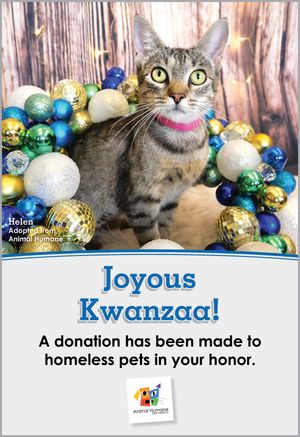Kwanzaa - Cat Card