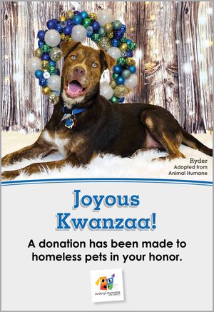 Kwanzaa - Dog Card
