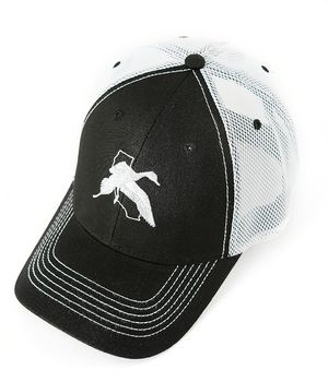 CWA Black & White Mesh Hat