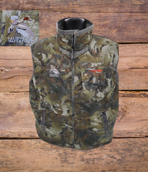Sitka Dakota Vest Timber w/ CWA logo
