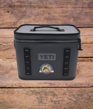 Yeti Hopper 18 Charcoal with 80th logo