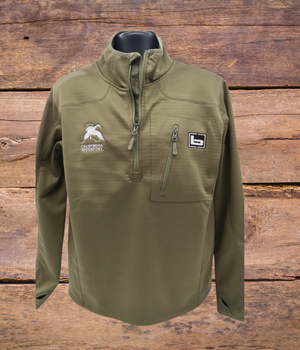 Banded 1/4 Zip Mid layer Pullover w/ CWA logo Spanish Moss