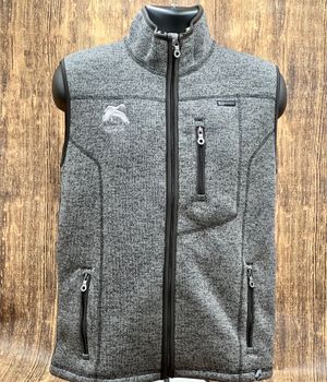 BANDED CHARCOAL VEST SMALL