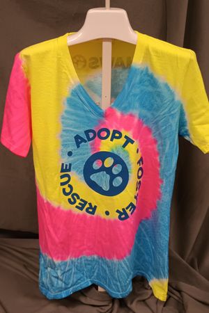 Adopt Foster Rescue - Neon Rainbow Tie Dye - Short Sleeve