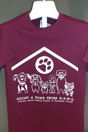 Adopt 4 Paws from HAWS - Burgundy
