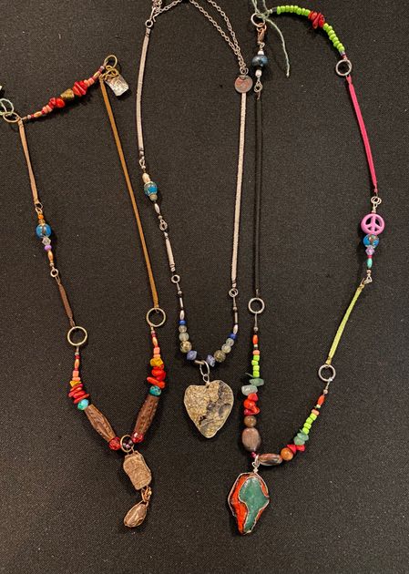 Beaded Necklace with Stone by Sharon Pena — Intuit Store