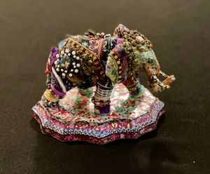 Wrapped Elephant with Base by Stacy Slack