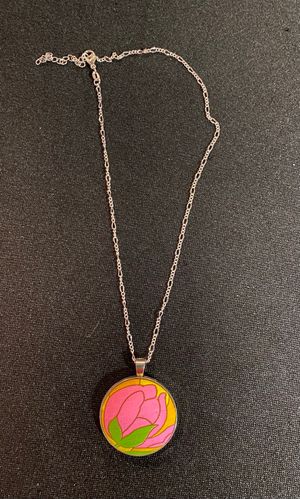 Vintage Pink Button Necklace Large by Amy Marks