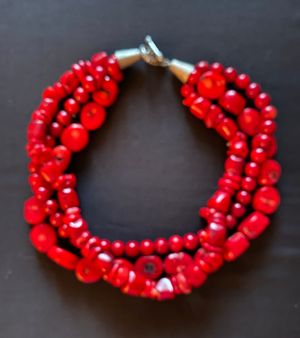 Red Coral Necklace by Paula A