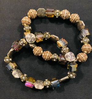 Crystal/Metal Bead Bracelet by Stacy Slack