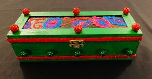 Green Holiday Sparkle Box by David Romero