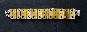 Brass Hinged 12-Step Bracelet