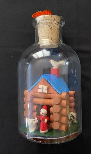Log Cabin Whimsy Bottle by Tim Ray Fisher