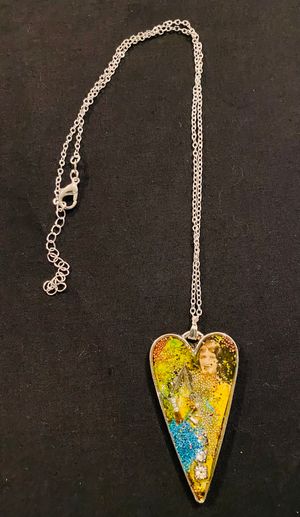 Resin Necklace - Heart by Amy Marks