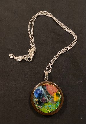 Resin Necklace - Round Short by Amy Marks