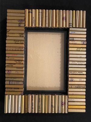 Rectangle Gold Metallic Pencil Picture Frame by Pencil Lady