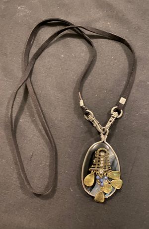 Reversible Grey Agate Necklace by Stacy Slack