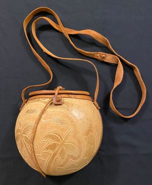 Leather Covered Gourd Handbag