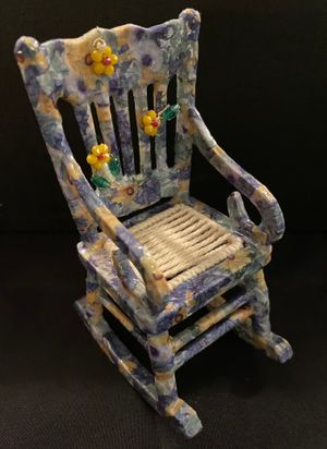 Wrapped Blue Rocking Chair by Stacy Slack