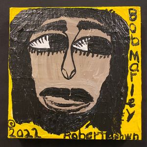 Bob Marley Panel Painting by Bobbie Brown