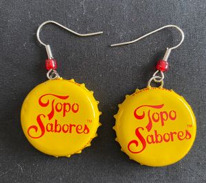 Bottle Cap Earrings: Topo Sabores