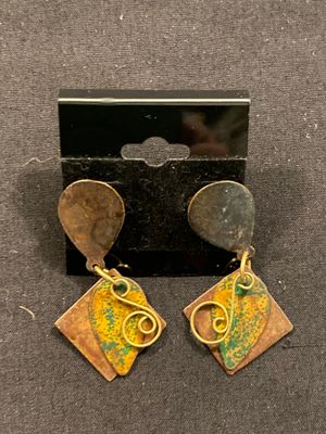 Vintage Small Copper Earrings