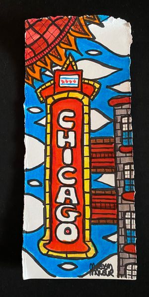 Large Chicago Bookmark by Motesem Mansur