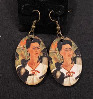 Frida Kahlo Earrings - Wood